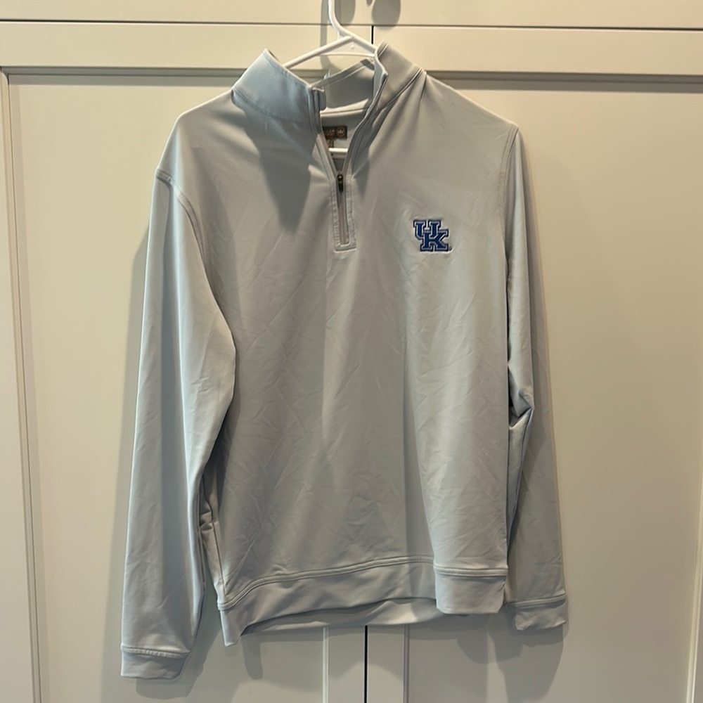 Men's Gray UK Quarter-Zip Sweater - Never Worn